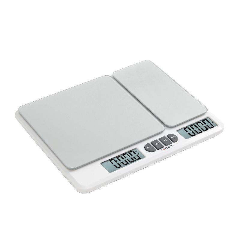 slide 9 of 13, Taylor 11lb Dual Platform Digital Kitchen Food Scale, 11 lb
