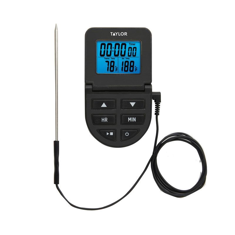 slide 3 of 7, Taylor Kitchen Programmable Cooking Thermometer with Wired Probe, 1 ct
