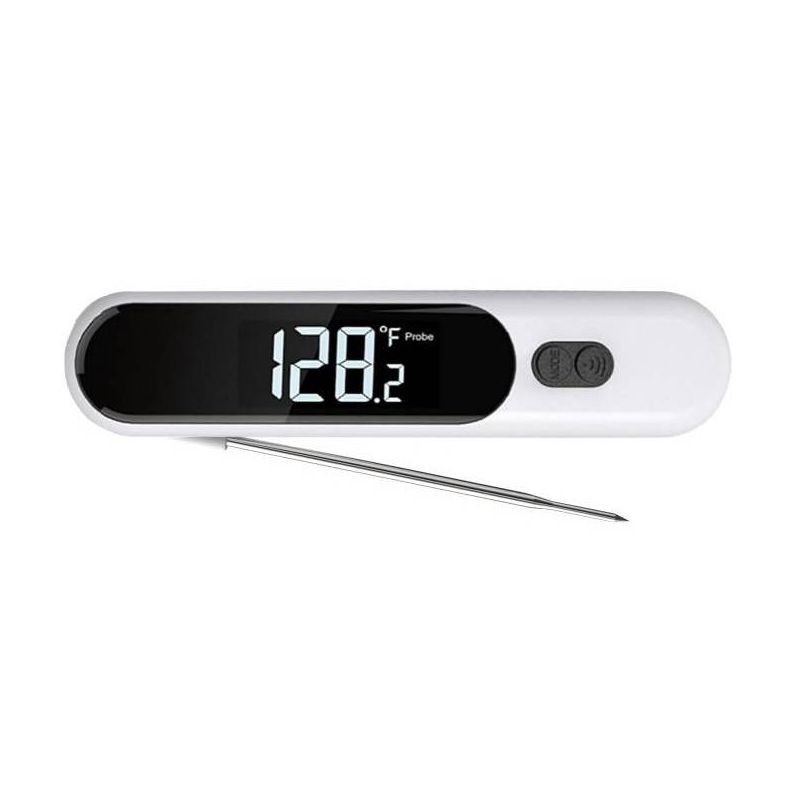 slide 1 of 7, Taylor Dual Digital Folding Cooking Thermometer and Infrared Surface, 1 ct