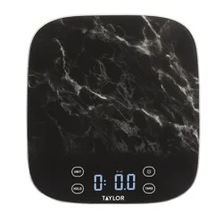 Taylor 22lb Waterproof Digital Kitchen Food Scale Black