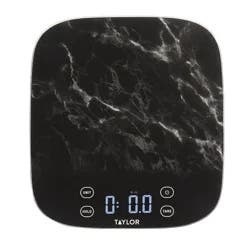 Taylor 22lb Waterproof Digital Kitchen Food Scale Black
