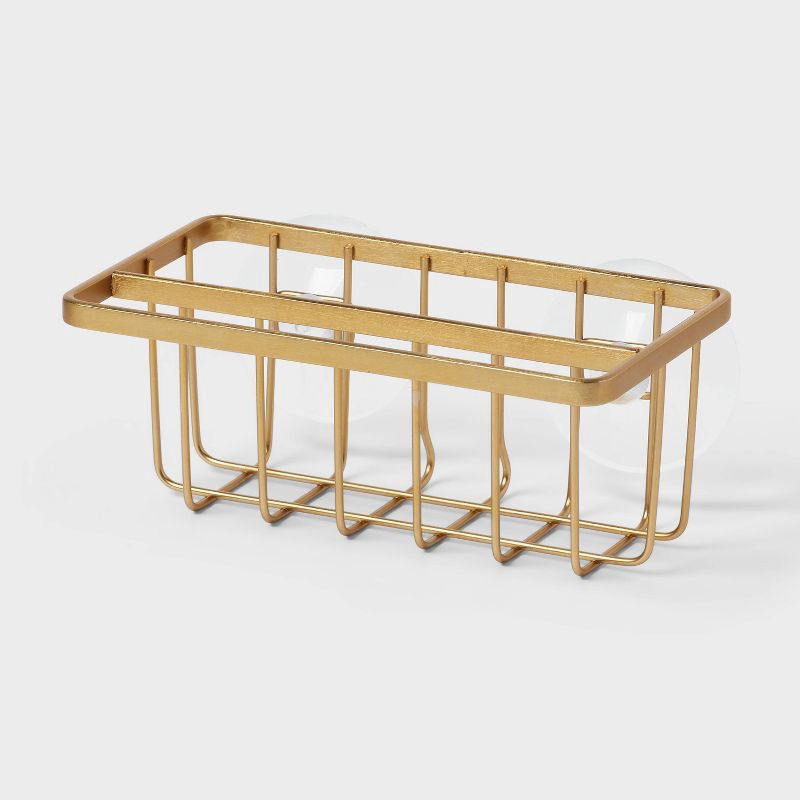 slide 1 of 3, Suction Sink Caddy with Towel Bar Champagne - Brightroom™, 1 ct