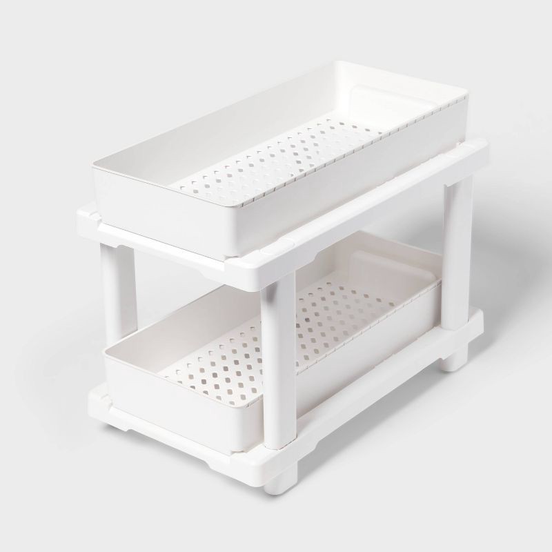 slide 1 of 4, Under Sink Shelves White - Brightroom™, 1 ct