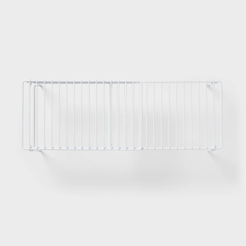 slide 3 of 3, Expandable Collapsible Wire Cabinet Shelf White - Brightroom™, 1 ct