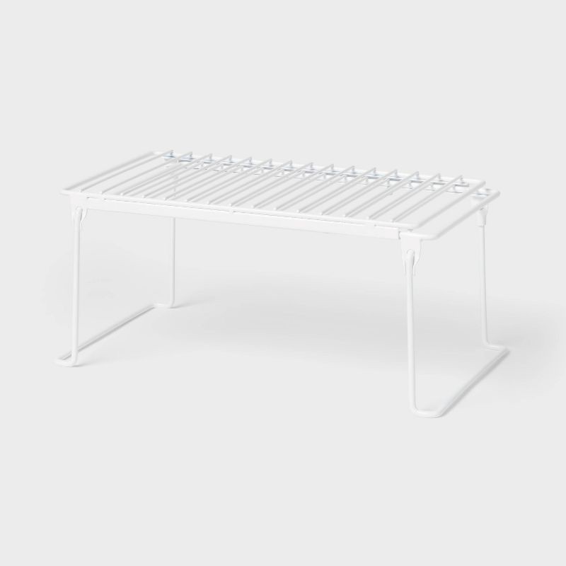 slide 1 of 3, Expandable Collapsible Wire Cabinet Shelf White - Brightroom™, 1 ct
