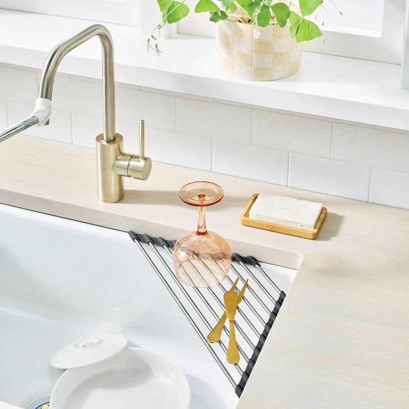 slide 2 of 3, Stainless Steel Rolling Drying Rack - Brightroom™, 1 ct