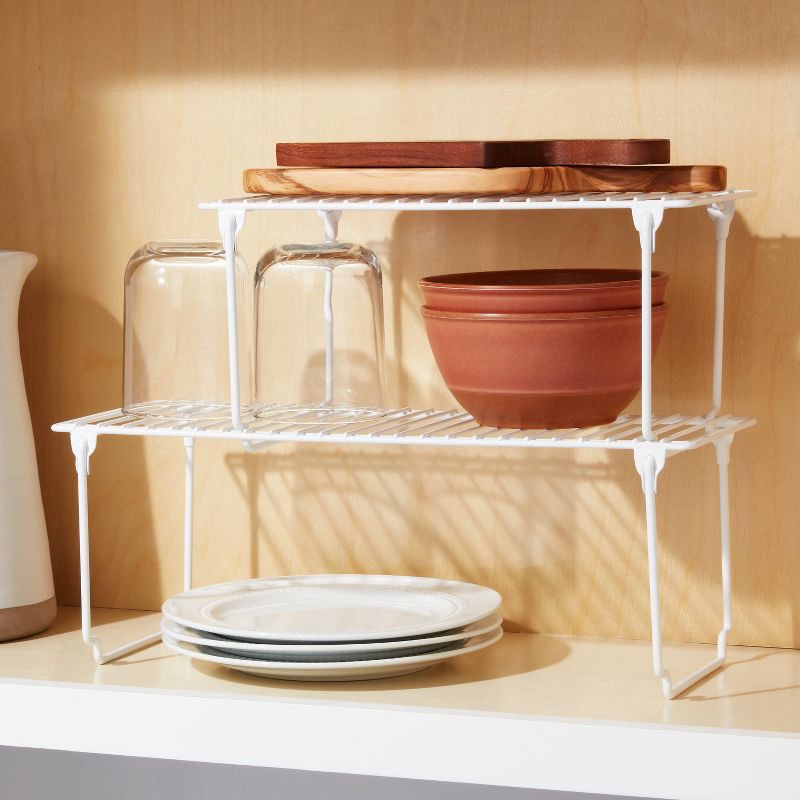 slide 2 of 3, 2pc Foldable Legs Metal Wire Helper Shelf Set - Brightroom™, 2 ct