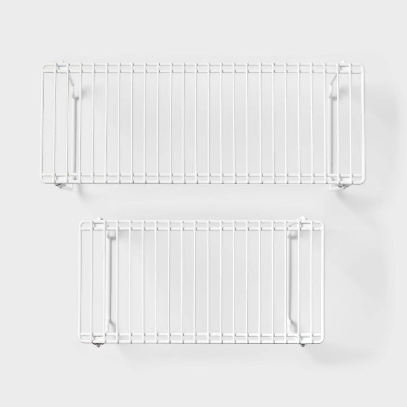slide 3 of 3, 2pc Foldable Legs Metal Wire Helper Shelf Set - Brightroom™, 2 ct