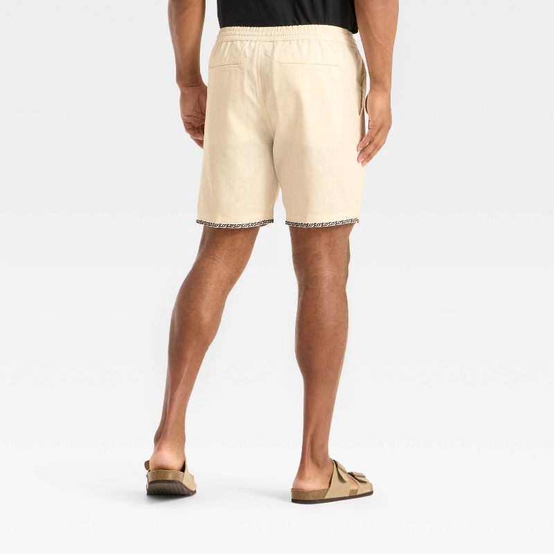 slide 2 of 3, Men's 7" Linen Pull-On Shorts - Goodfellow & Co™ Beige XL, 1 ct