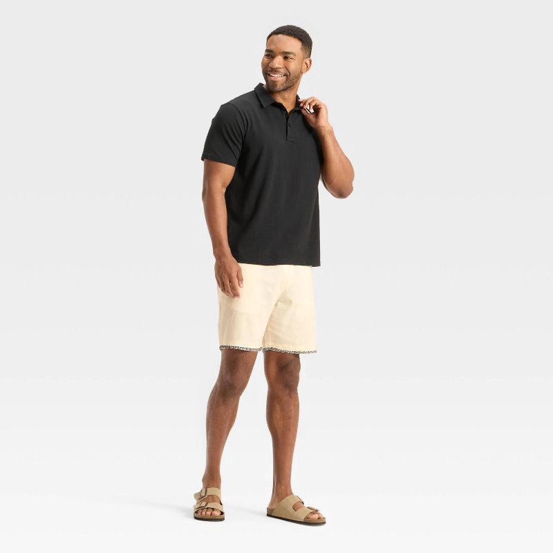 slide 3 of 3, Men's 7" Linen Pull-On Shorts - Goodfellow & Co™ Beige XL, 1 ct