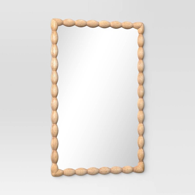 slide 3 of 4, 20"x30" Turned/Bobbin Wall Mirror Natural - Room Essentials™, 1 ct