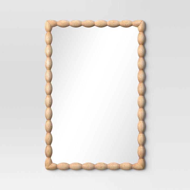 slide 1 of 4, 20"x30" Turned/Bobbin Wall Mirror Natural - Room Essentials™, 1 ct