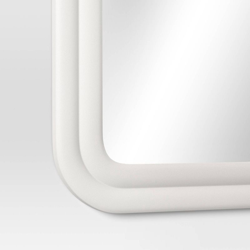 slide 4 of 4, 24"x36" Textured Wall Mirror White - Threshold™, 1 ct