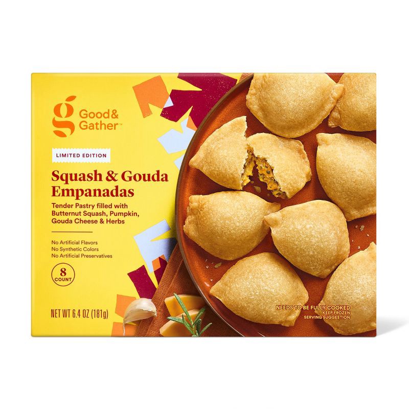 slide 1 of 4, Frozen Harvest Squash Empanadas - 6.4oz/8ct - Good & Gather™, 6.4 oz, 8 ct