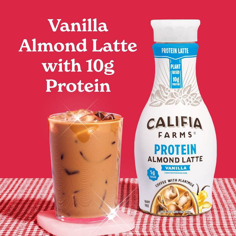 slide 2 of 9, Califia Farms Protein Almond Latte - 40 fl oz, 40 fl oz