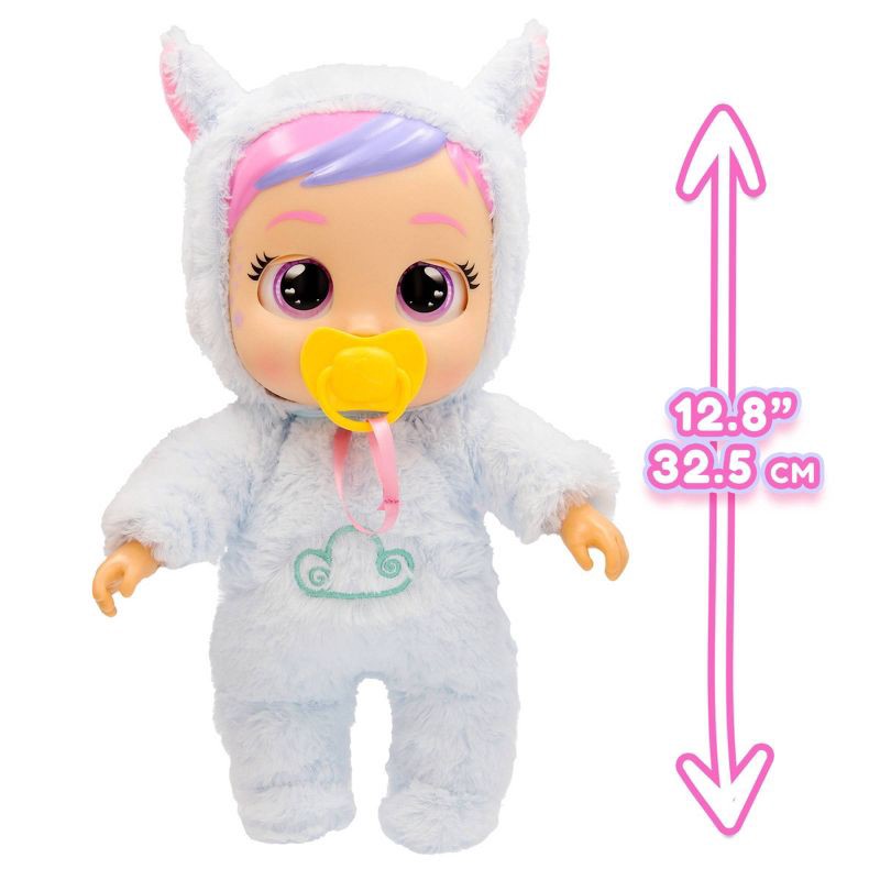 slide 3 of 8, Cry Babies Sleep Routine Jenna: Articulated Plastic Baby Doll with Straight Hair and Purple Eyes, 1 ct