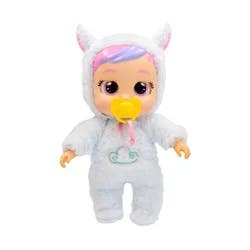 Cry Babies Sleep Routine Jenna: Articulated Plastic Baby Doll with Straight Hair and Purple Eyes