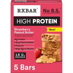 RXBAR High Protein Bars Strawberry Peanut Butter - 10.5oz/5ct