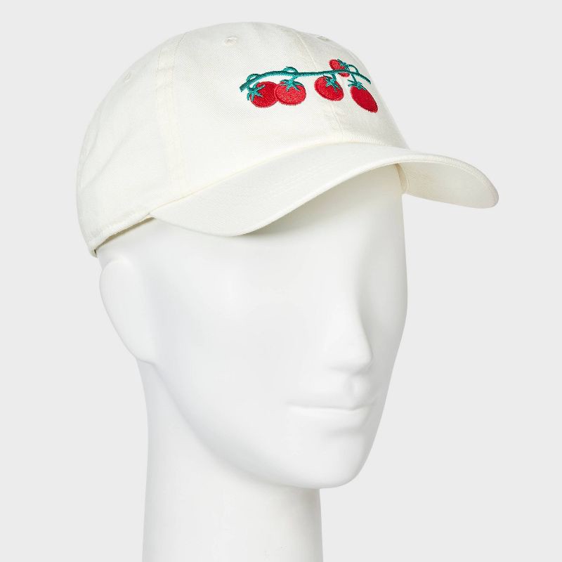 slide 2 of 4, Tomato Baseball Hat - A New Day™ White, 1 ct