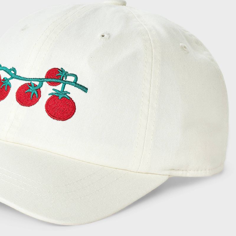 slide 4 of 4, Tomato Baseball Hat - A New Day™ White, 1 ct
