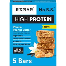 RXBAR High Protein Bars Vanilla Peanut Butter - 10.5oz/5ct