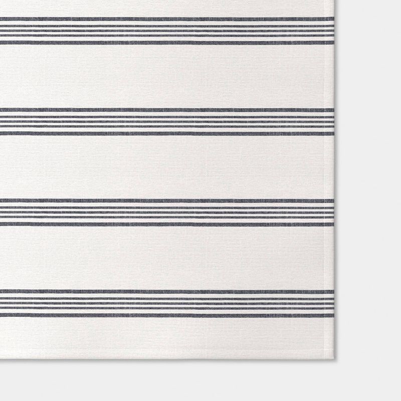 slide 3 of 3, 104"x60" Tablecloth Navy Striped - Threshold™, 1 ct