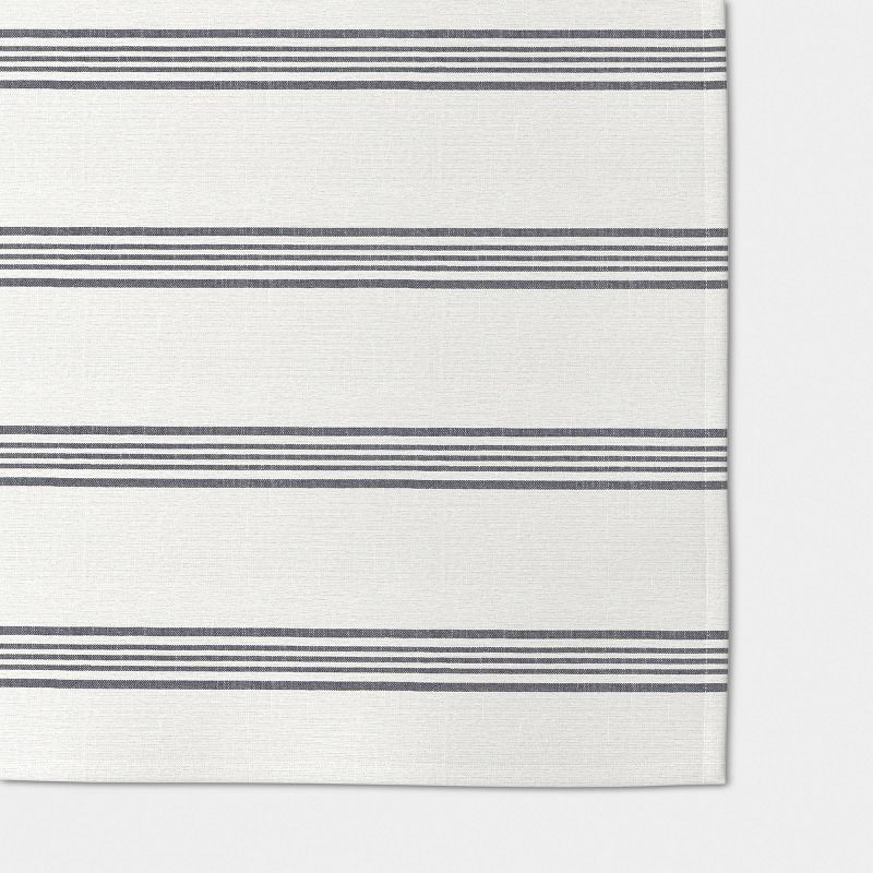 slide 3 of 3, 84"x60" Tablecloth Navy Striped - Threshold™, 1 ct