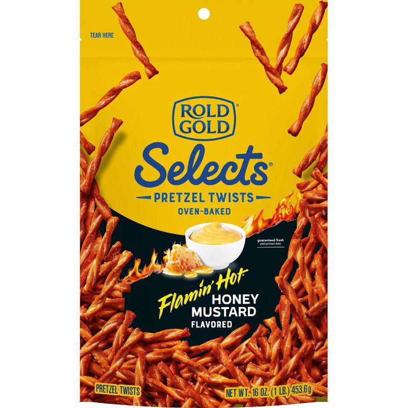 slide 1 of 5, Rold Gold Selects Pretzel Twists Flamin Hot Honey Mustard - 16oz, 16 oz