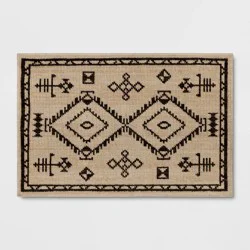 2'x3' Woven Accent Rug Black/Tan - Threshold™