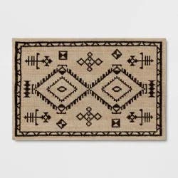 2'x3' Woven Accent Rug Black/Tan - Threshold™
