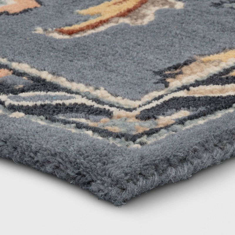 slide 3 of 4, 5'x7' Handtufted Persian Area Rug Blue - Threshold™, 1 ct