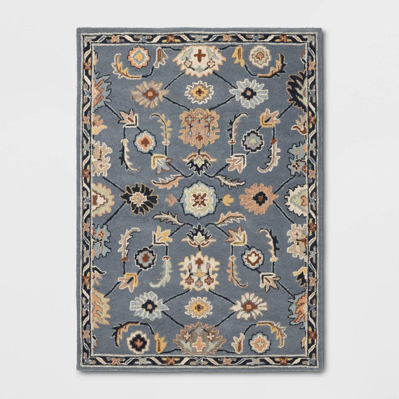 slide 1 of 4, 5'x7' Handtufted Persian Area Rug Blue - Threshold™, 1 ct