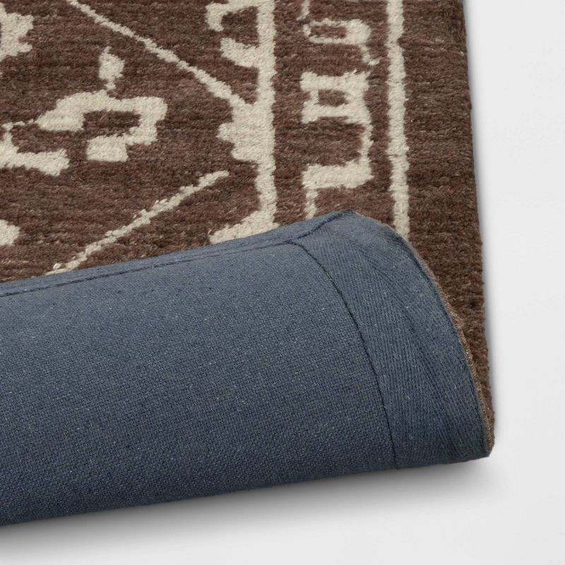 slide 4 of 4, 5'x7' Tile Knitted Area Rug Dark Brown - Threshold™, 1 ct