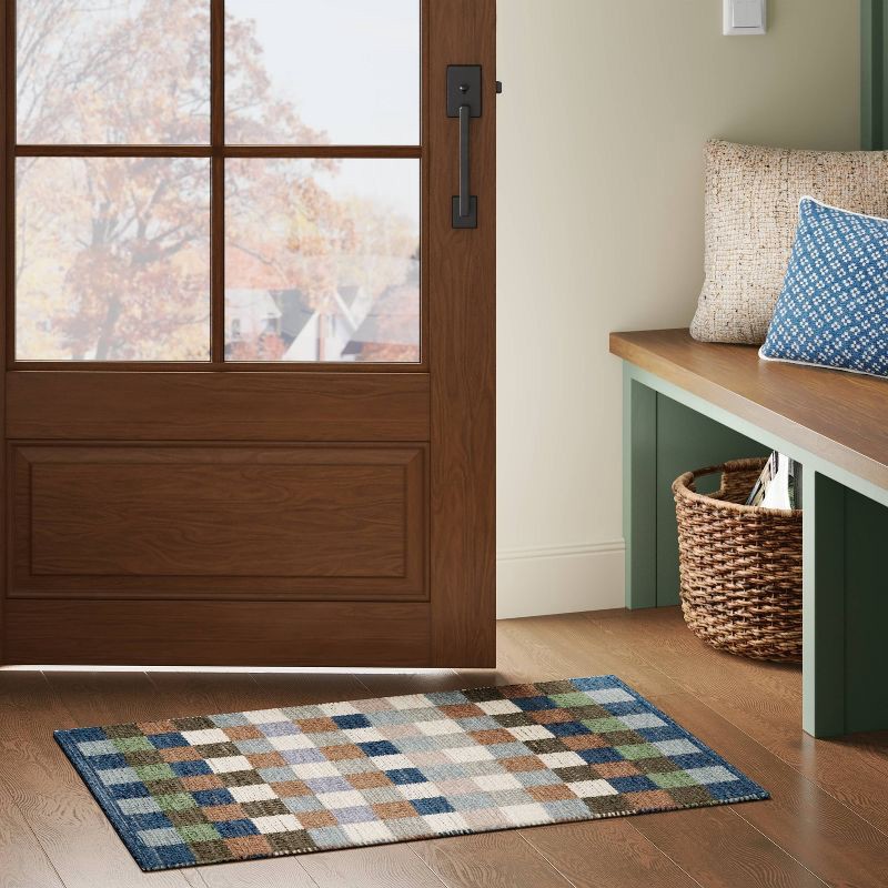 slide 2 of 4, 2'x3' Checkered Accent Rug - Threshold™, 1 ct