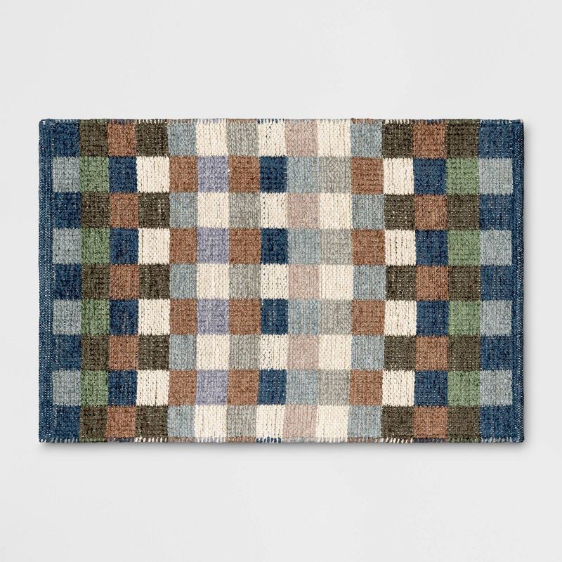 slide 1 of 4, 2'x3' Checkered Accent Rug - Threshold™, 1 ct