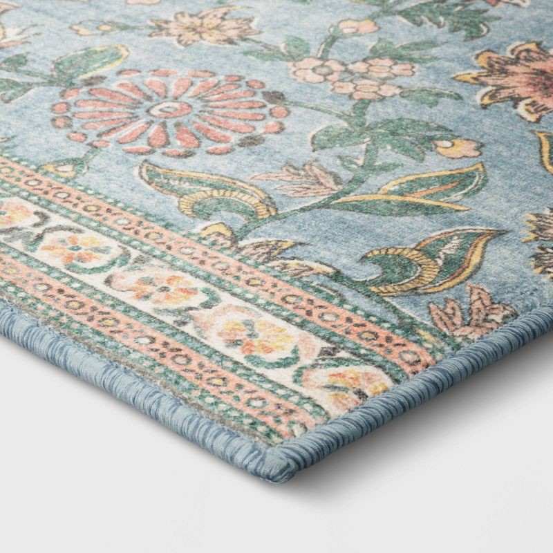 slide 3 of 4, 2'x3' Laurel Comfort Mat Accent Rug Blue - Threshold™, 1 ct