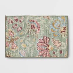2'x3' Comfort Mat Floral Accent Rug Sage Green - Threshold™