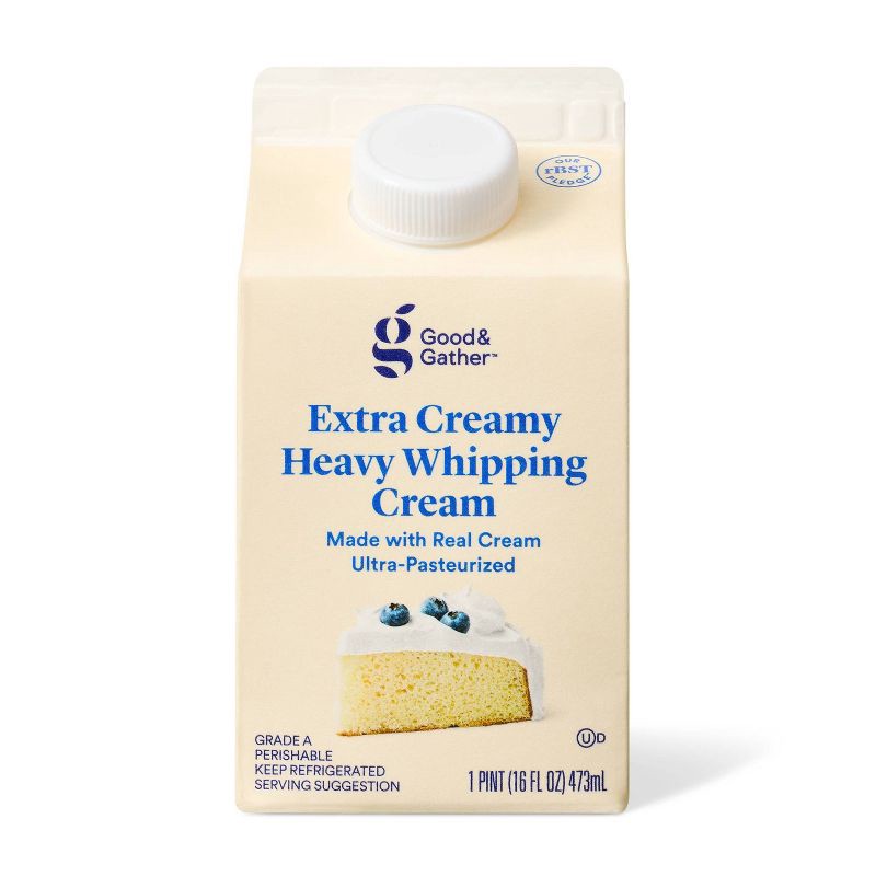 slide 1 of 4, Extra Cream Heavy Whipping Cream - 16 fl oz - Good & Gather™, 16 fl oz