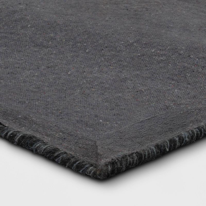 slide 4 of 4, 2'x3' Global Wool Accent Rug Blue - Threshold™, 1 ct