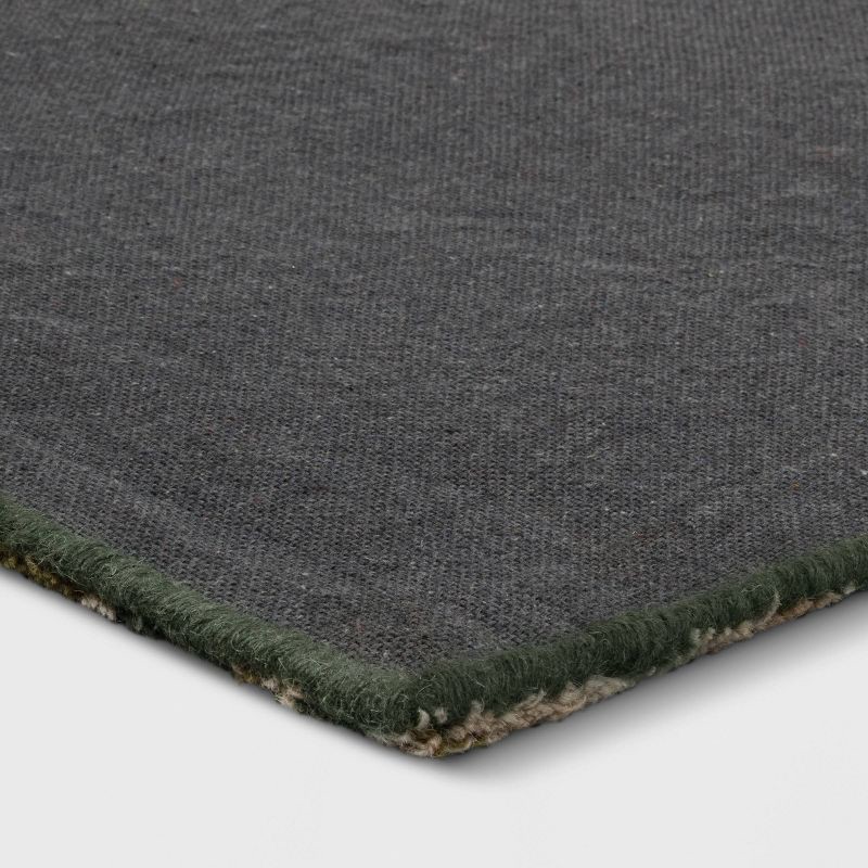 slide 4 of 4, 5'x7' Floral Handtufted Area Rug Dark Green - Threshold™, 1 ct