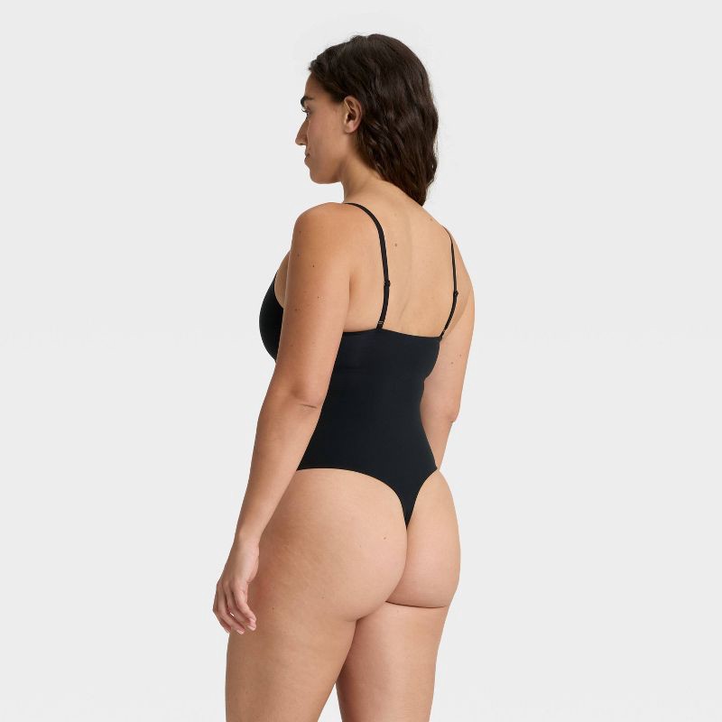 slide 2 of 5, Women's Luxury Collection Luxe Stretch Lightly Lined Cami Bodysuit - Auden™ Black XS, 1 ct
