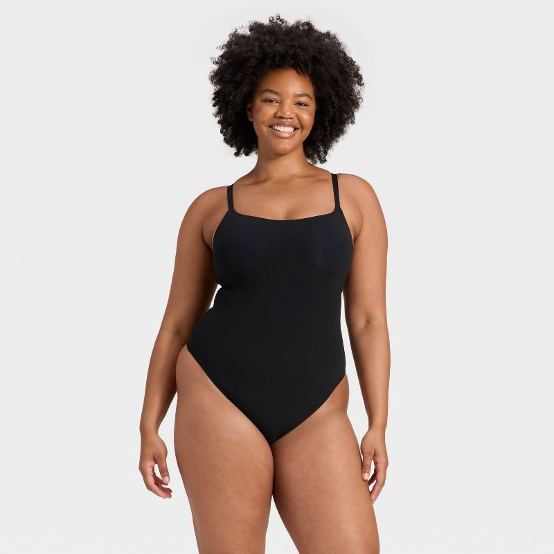 slide 4 of 5, Women's Luxury Collection Luxe Stretch Lightly Lined Cami Bodysuit - Auden™ Black M, 1 ct