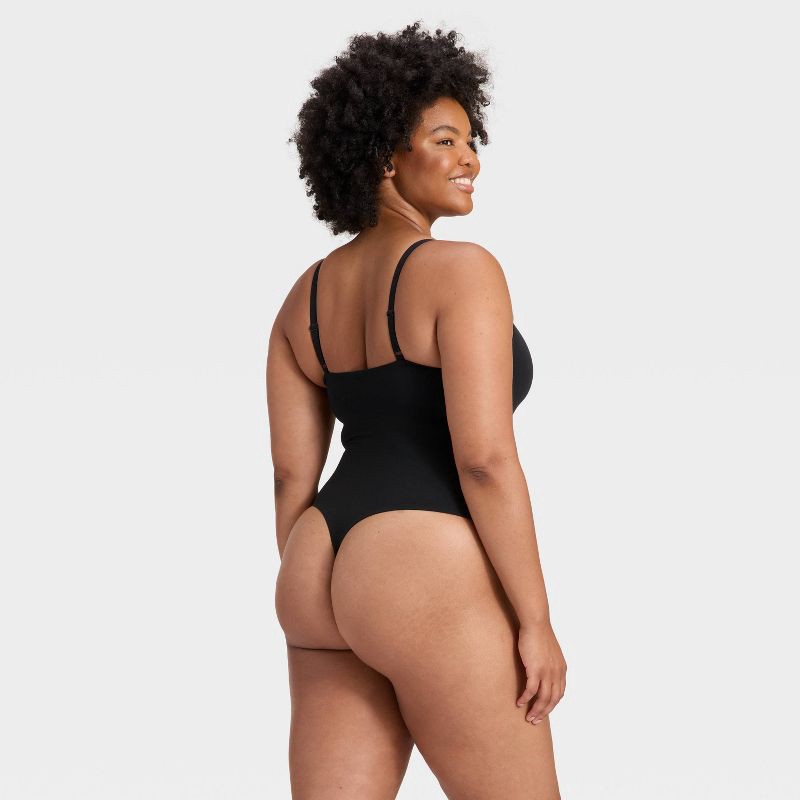 slide 5 of 5, Women's Luxury Collection Luxe Stretch Lightly Lined Cami Bodysuit - Auden™ Black M, 1 ct