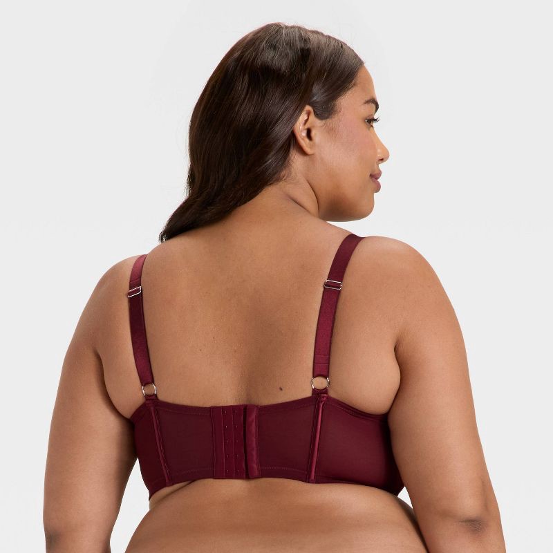 slide 2 of 3, Women's Satin Lightly Lined Lingerie Corset - Auden™ Berry Red XXL, 1 ct