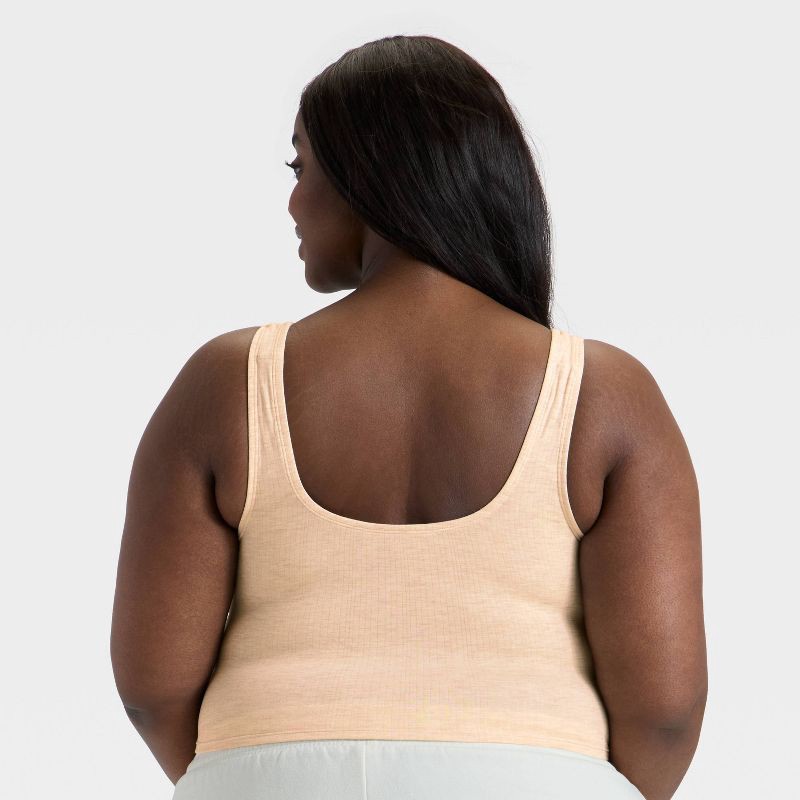 slide 2 of 5, Women's Modal Blend Cropped Tank Top - Auden™ Oatmeal XL, 1 ct