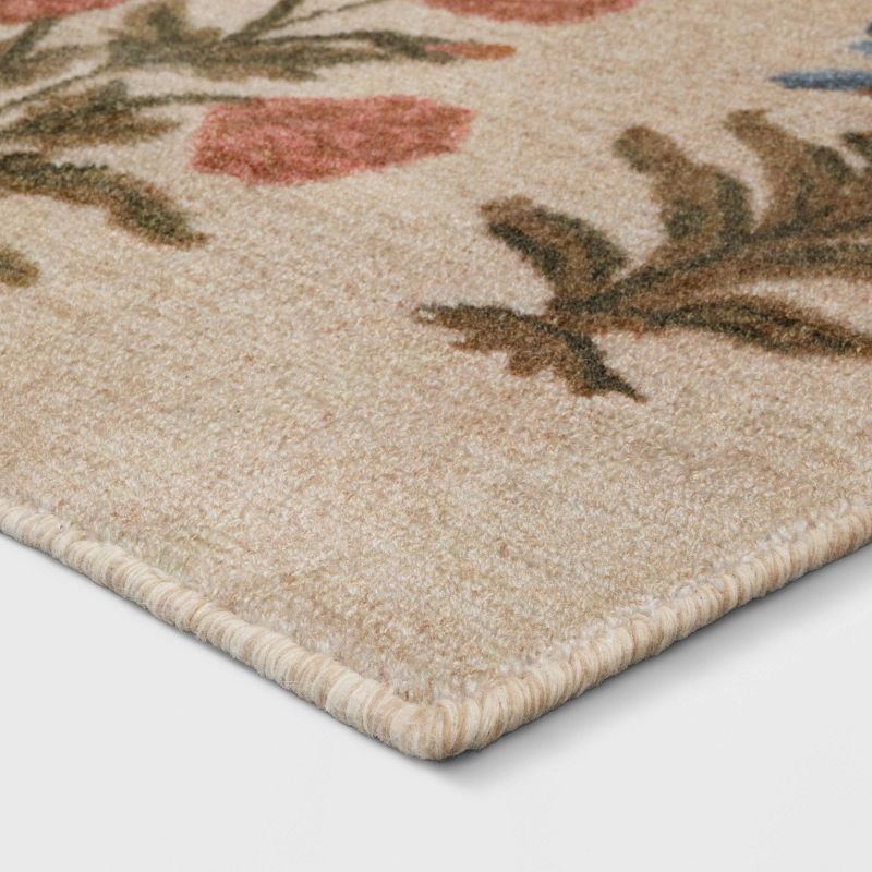 slide 3 of 4, 2'4"x7' Block Floral Handtufted Runner Rug - Threshold™, 1 ct