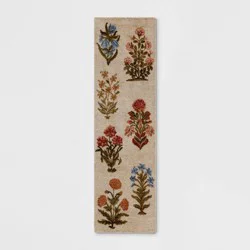 2'4"x7' Block Floral Handtufted Runner Rug - Threshold™