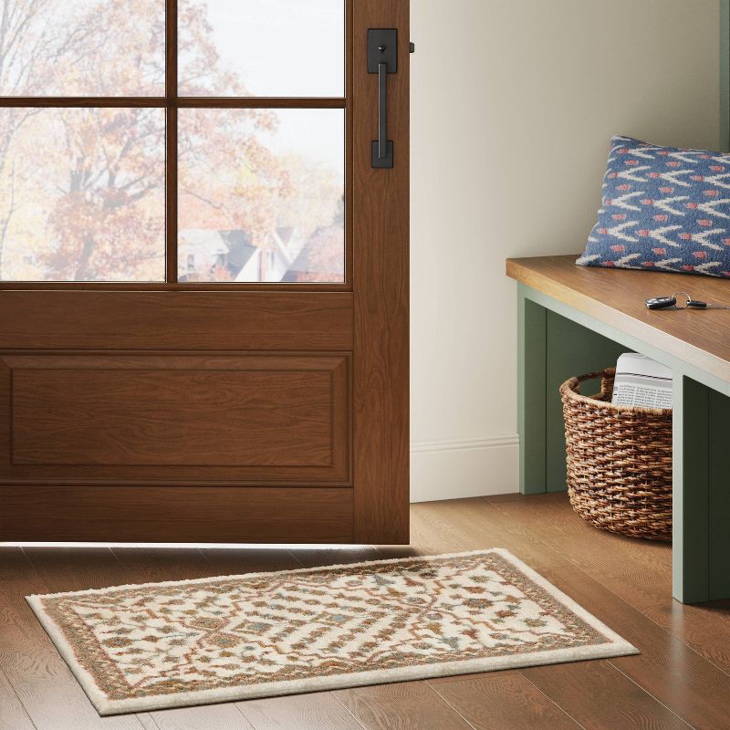 slide 2 of 4, 2'x3' Persian Accent Rug Ivory/Tan - Threshold™, 1 ct