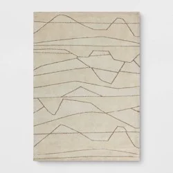 5'x7' Textured Knitted Area Rug Ivory - Threshold™