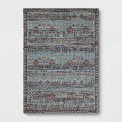 5'x7' Woven Flatweave Area Rug Blue - Threshold™